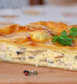 Placinta cu pui si ciuperci