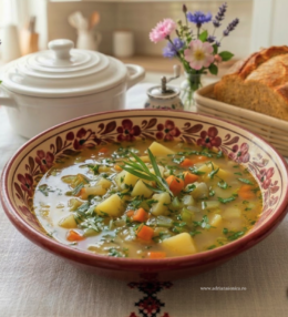 Ciorba de cartofi cu tarhon, reteta simpla de post